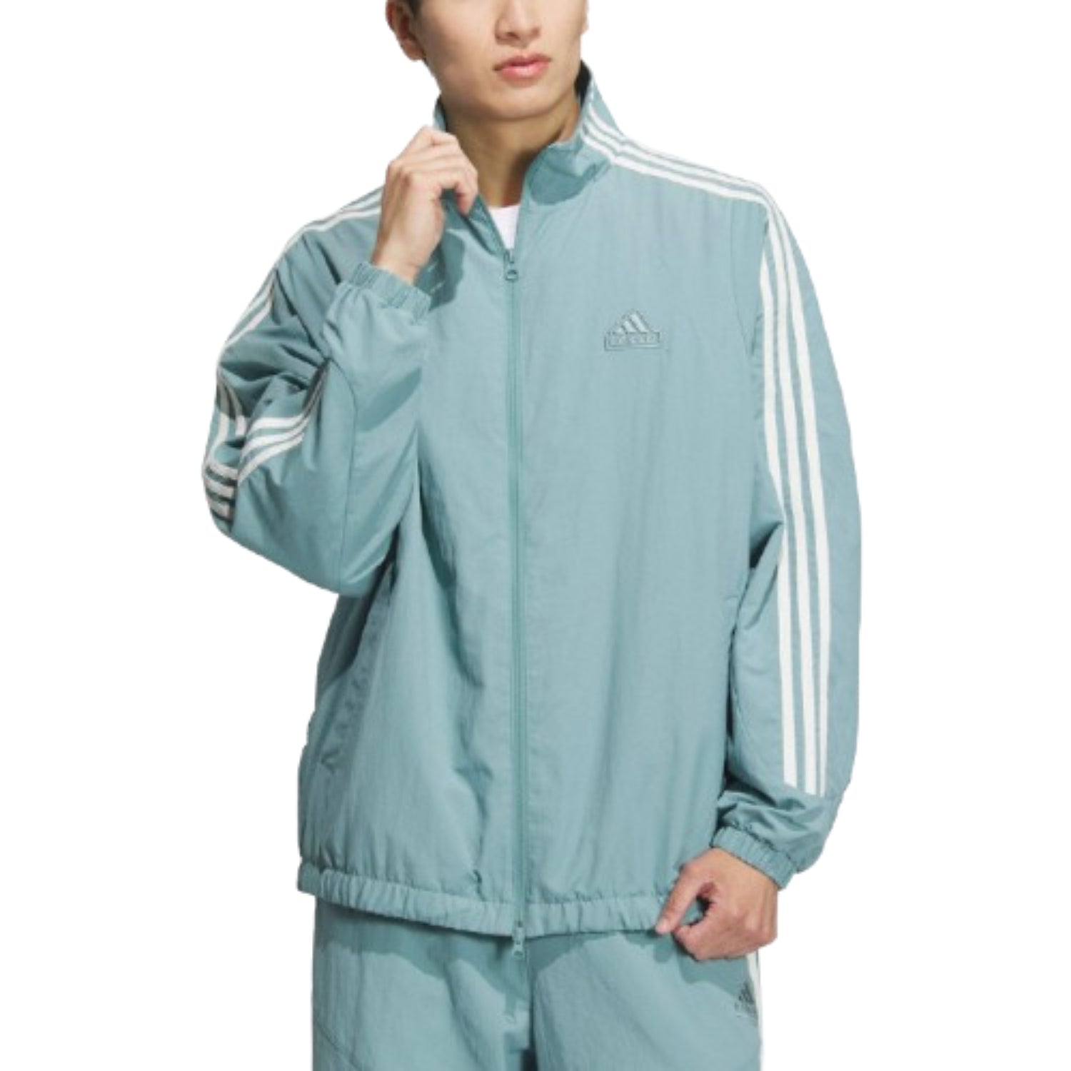 Спортивная куртка Adidas 3-Stripes Woven TrackJacket 'Blue White' — фото 2