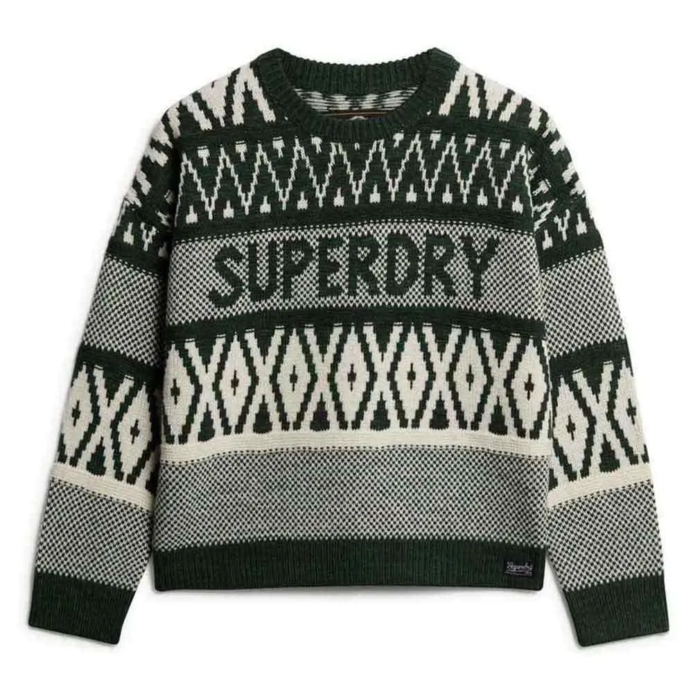 

Свитер Superdry Branded Pattern, зеленый