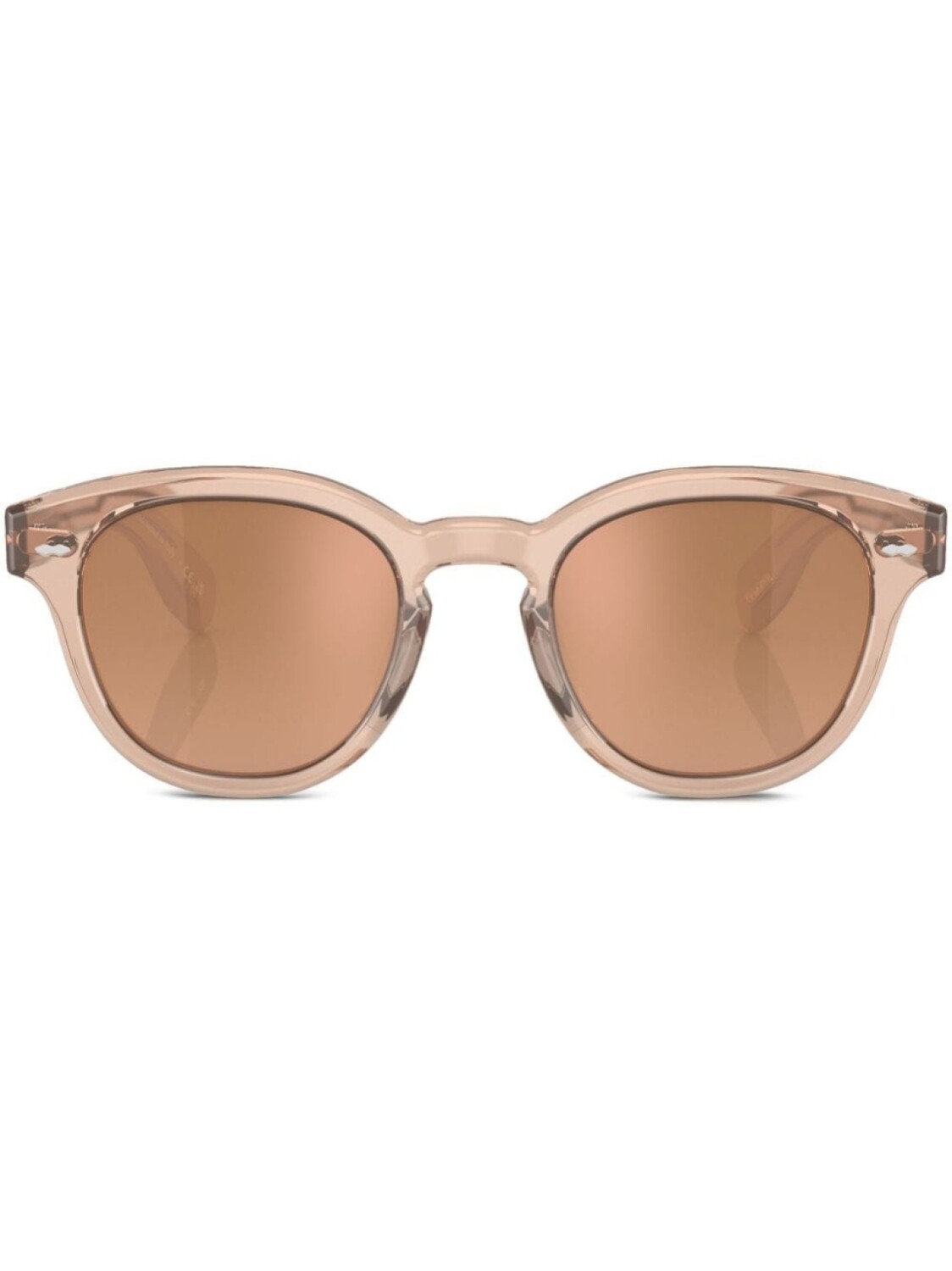

Oliver Peoples солнцезащитные очки Cary Grant в круглой оправе, розовый