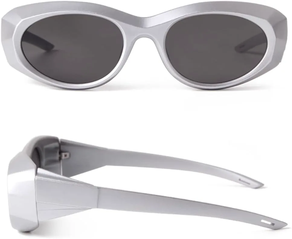 

Винтажные коричневые овальные солнцезащитные очки для женщин и мужчин, модные для активного отдыха и спорта, прозрачные, с защитой от УФ-излучения TKKTLLT, 2