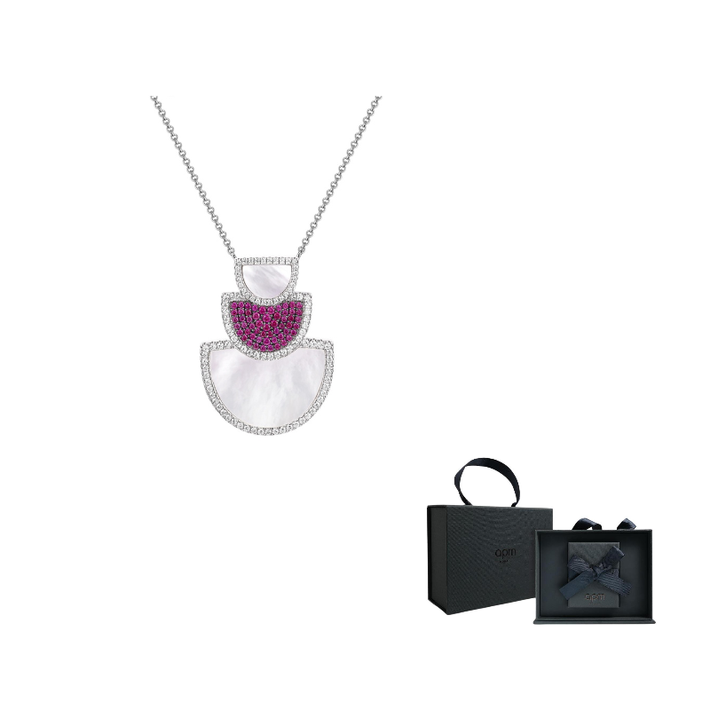 

Apm Monaco Кулон из серебра 925 пробы для женщин в цвете фуксия