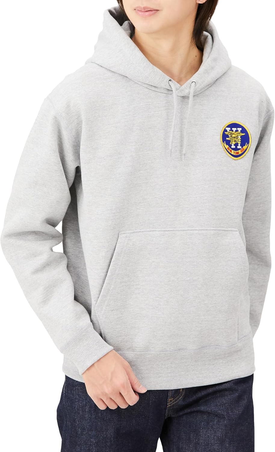 

Толстовка с капюшоном в стиле F, нашивка с гербом армии США, на флисовой подкладке, без капюшона, светло-серый меланж F-Style