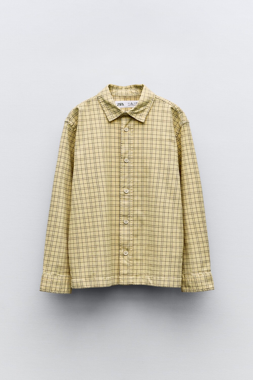 

Рубашка в клетку ZARA, желтый