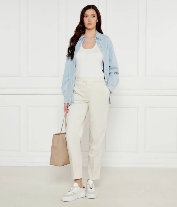 Майка Slim fit Calvin Klein, экрю — фото 2