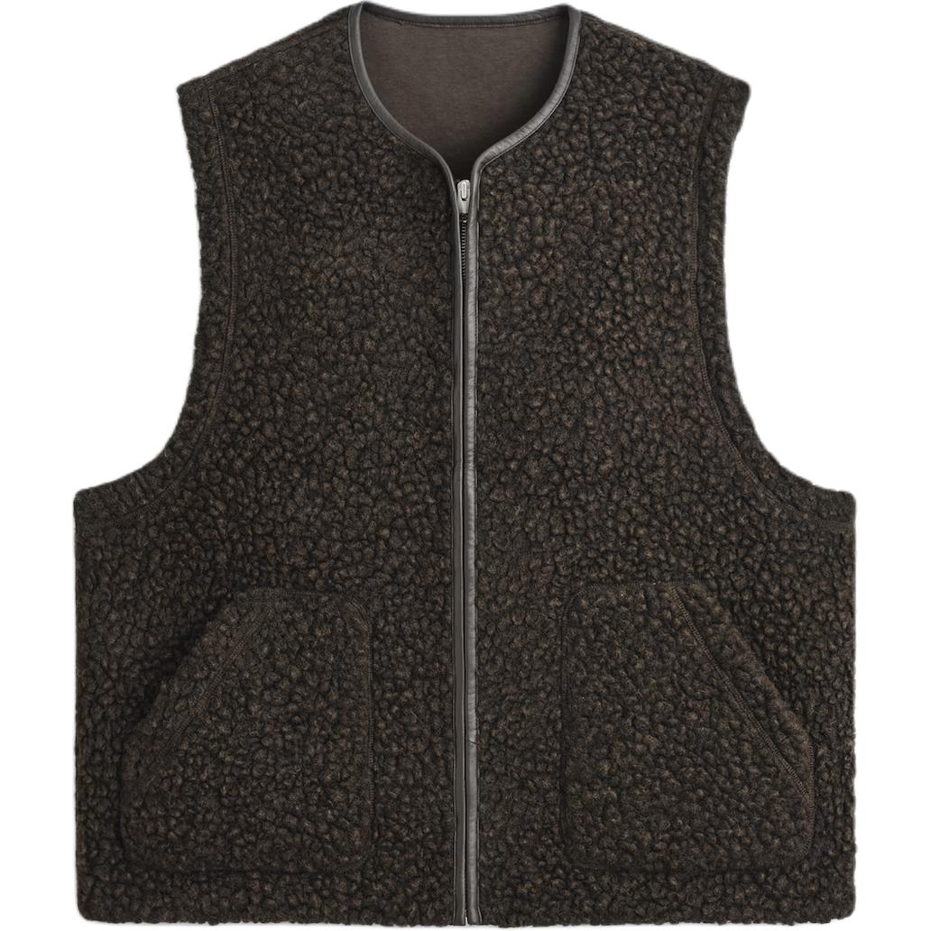 

COS Мужской жилет темно-коричневого цвета с круглым вырезом