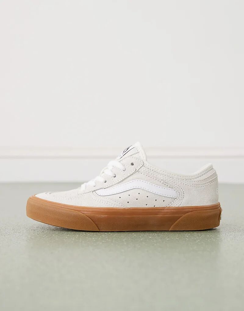 Кроссовки Vans Rowley Classic бежевого цвета с резиновой подошвой — фото 2