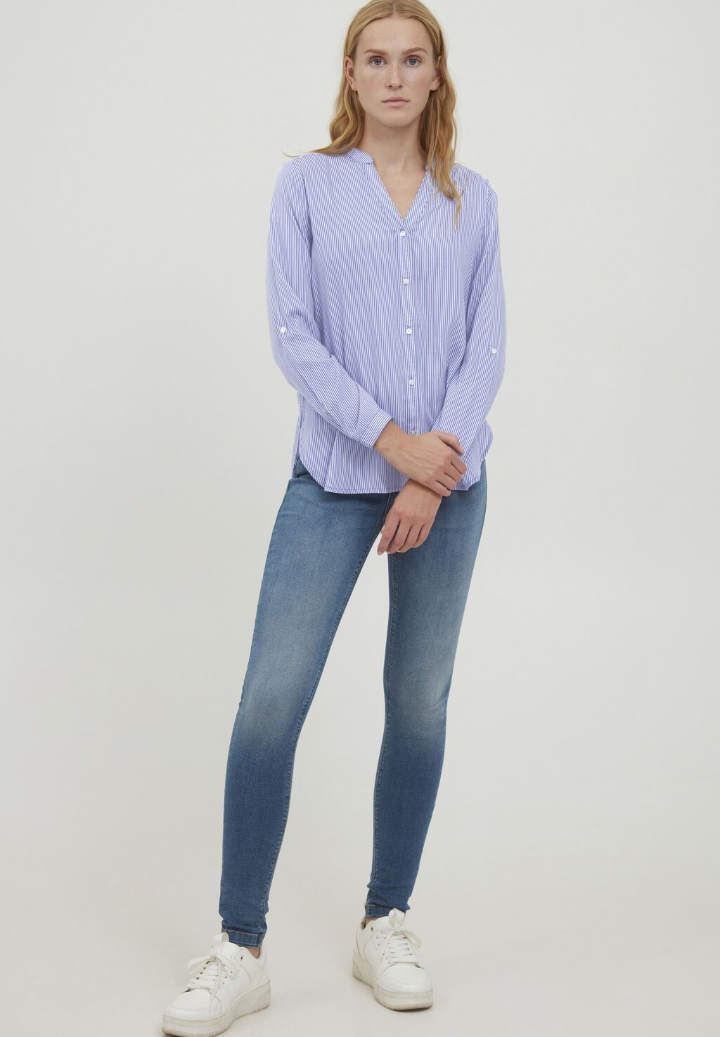 

Рубашка STRIPE SHIRT b.young, ампаро синий микс