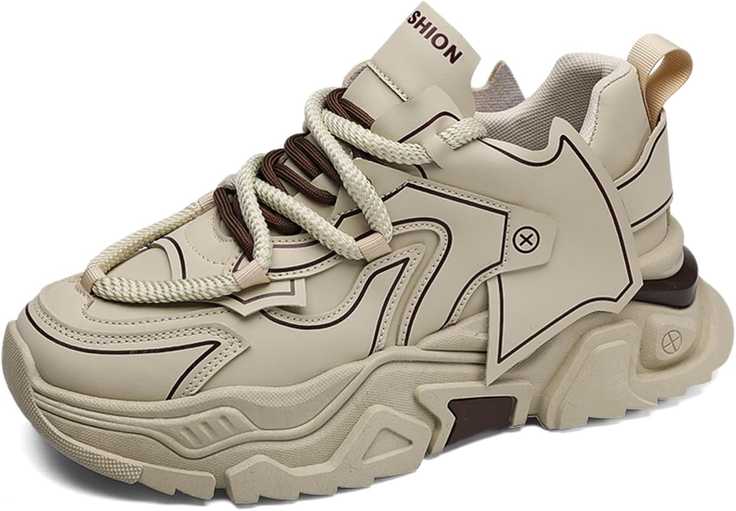 

Мужские белые кроссовки на платформе: стильные кроссовки с контрастной прострочкой для повседневного уличного стиля Khwfjas