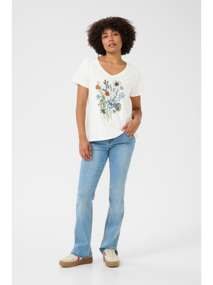 

Футболка CRElvire, стандартный крой, белые полевые цветы Cream