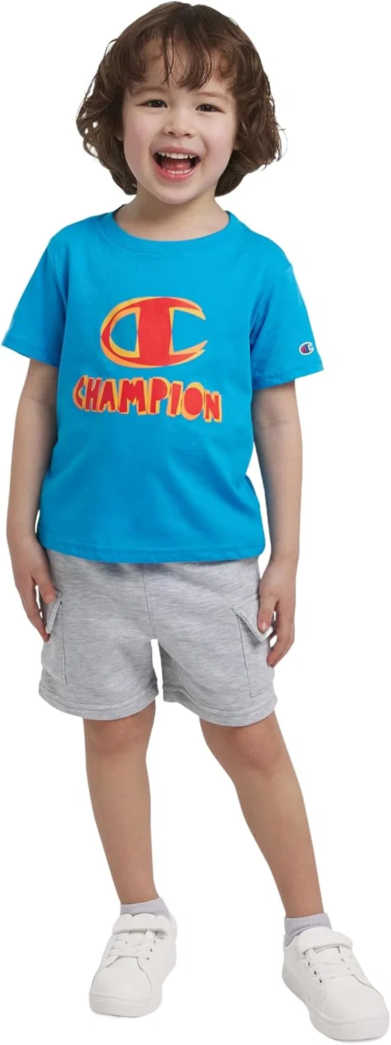 Детский спортивный набор из футболки и шорт, Champion, Malibu Blue