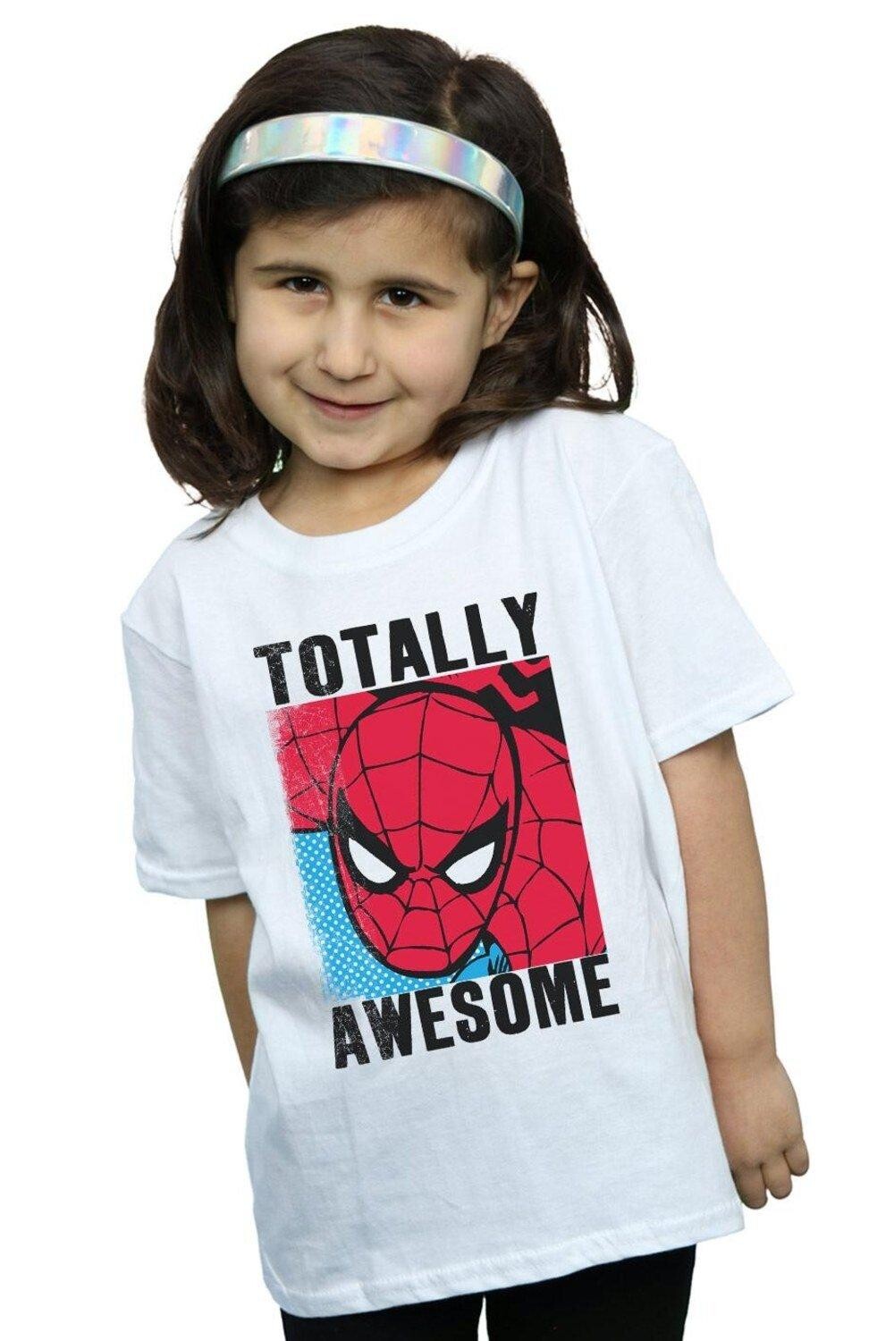 

Хлопковая футболка «Человек-паук» Totally Awesome Marvel, белый