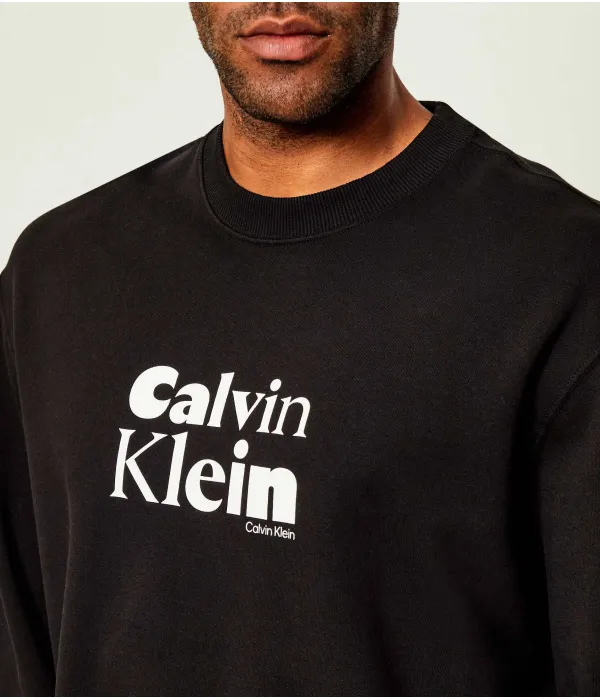 Махровая толстовка Regular fit Calvin Klein, черный — фото 4