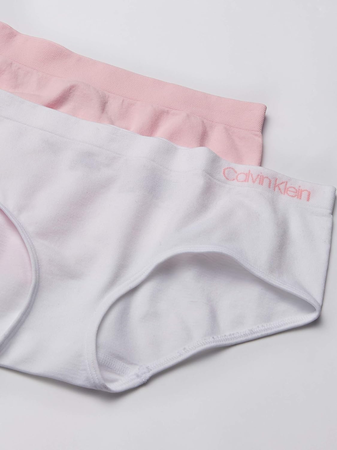 Бесшовные трусики-хипстеры Calvin Klein для девочек (2 шт.), Strawberry Cream/White — фото 3