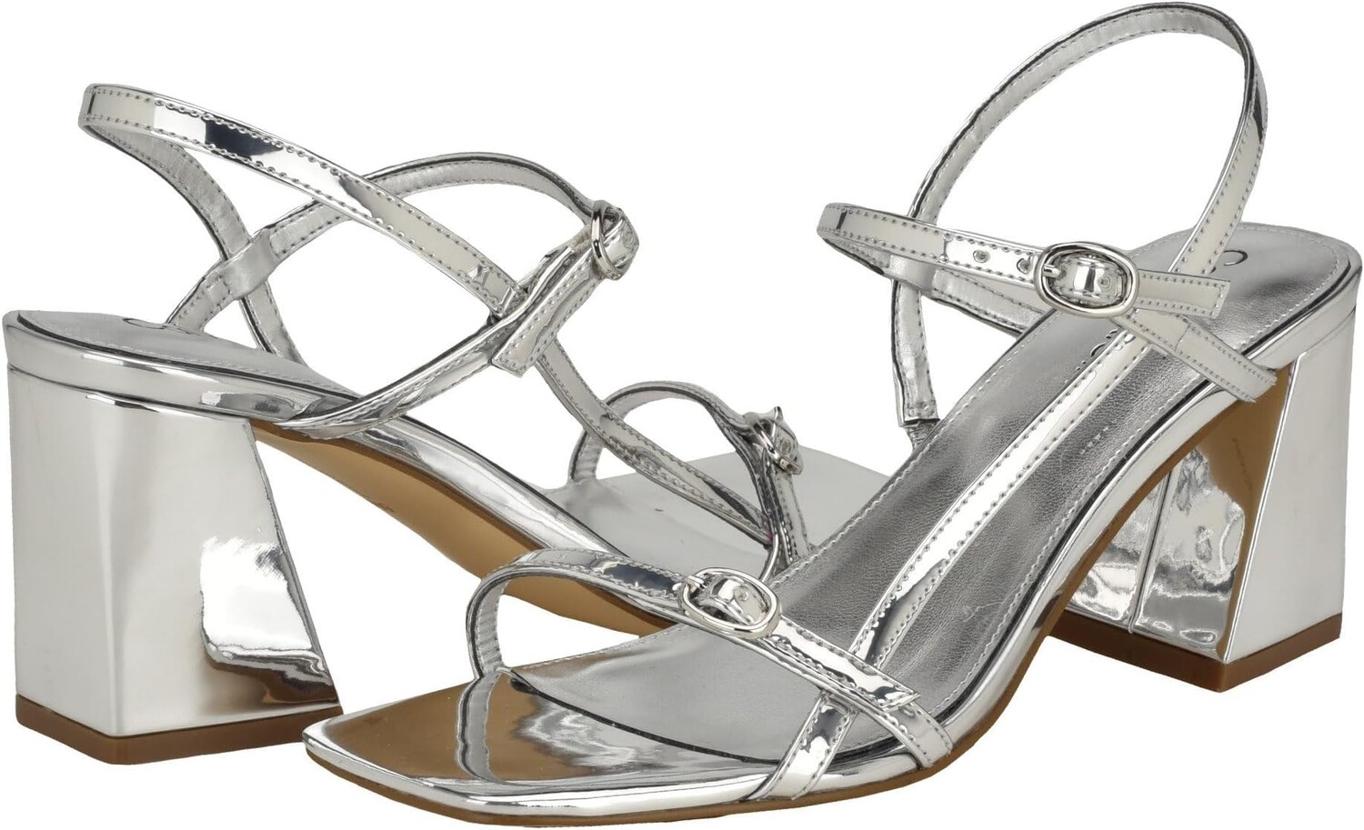 

Сандалии Calvin Klein Linella, цвет Silver Mirror Metallic