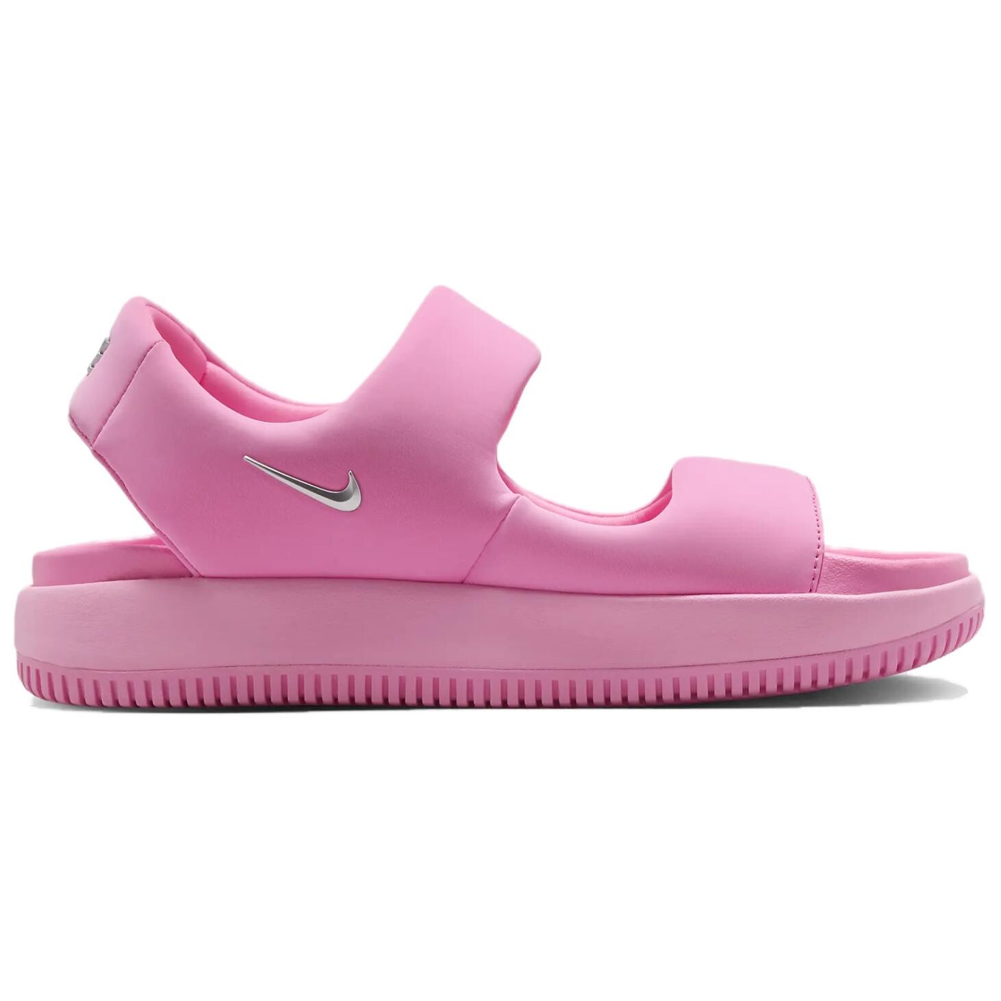 Сандалии Calm Beach женские Ярко-розовые / Ярко-розовые / Металлическое серебро Nike — фото 2