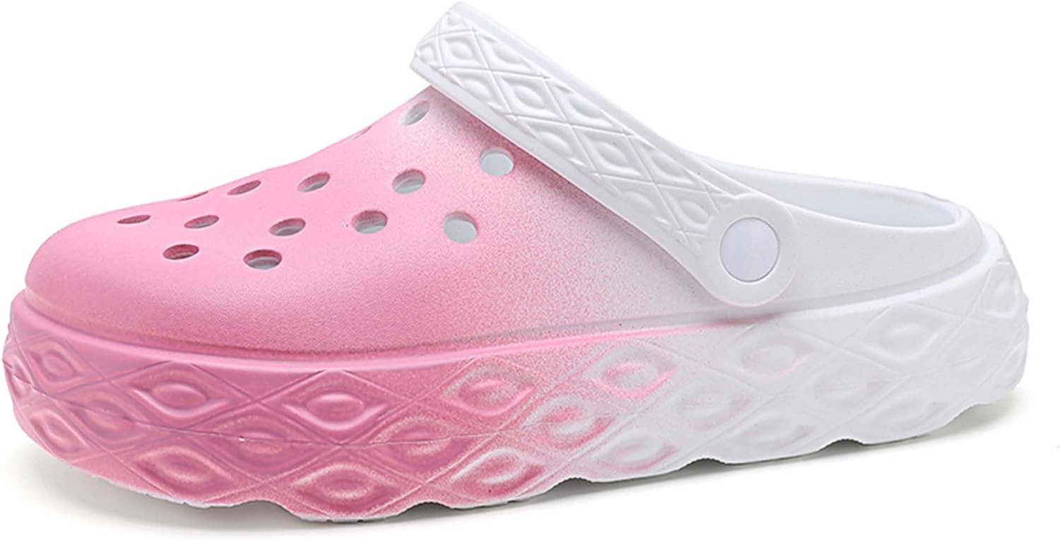 

Летние сандалии мужские и женские, сабо, садовая обувь, нескользящие, быстро сохнущие, пляжные, домашние, для душа, мюли с регулируемым каблуком Generic, розовый