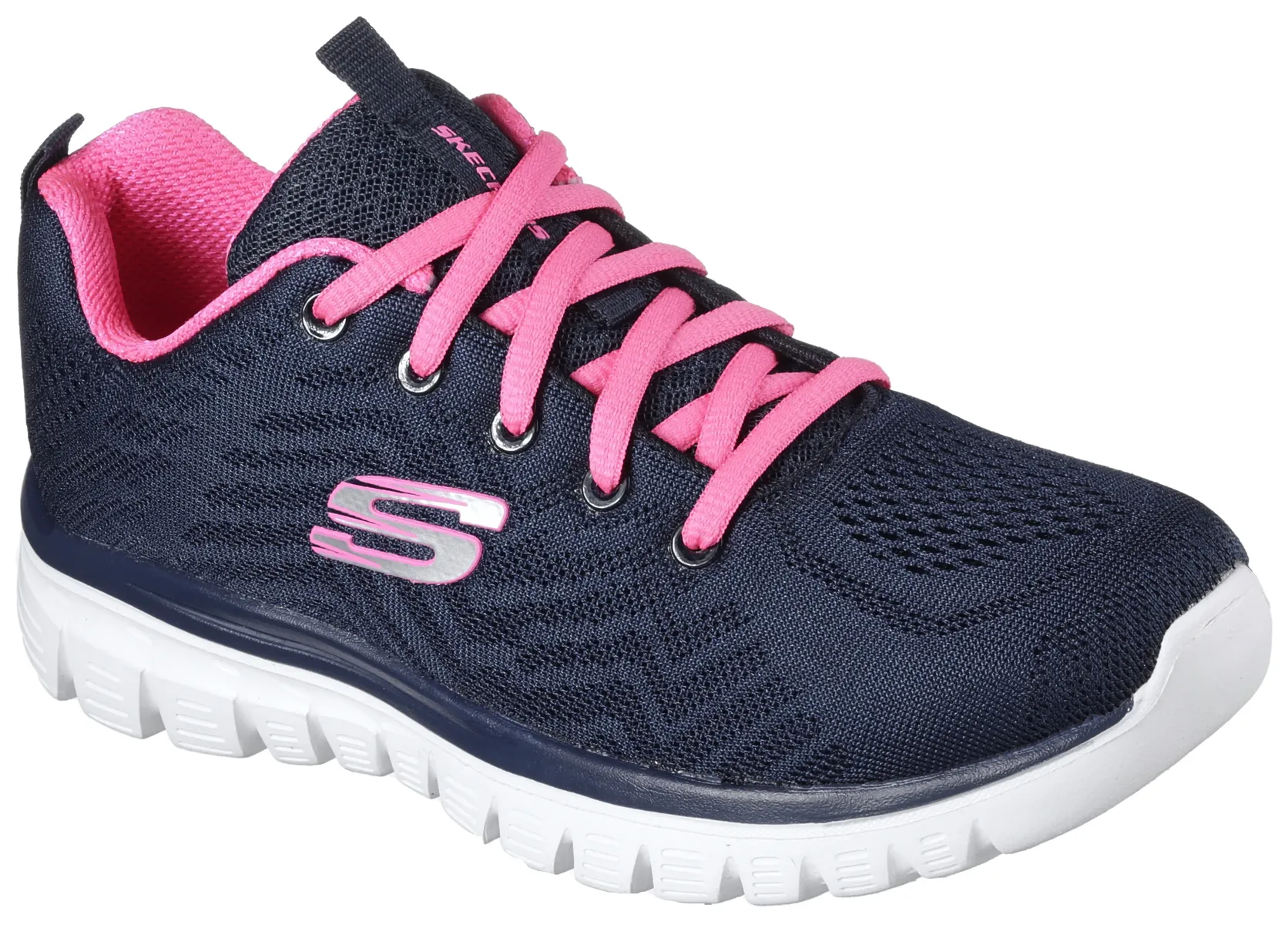 Кроссовки Skechers "GRACEFUL - GET CONNECTED", ширина обуви G (широкая), повседневная обувь, полуботинки, туфли на шнуровке, розовый
