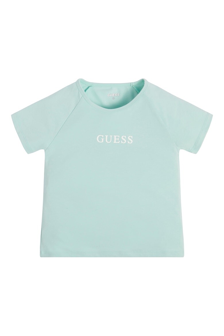 

Футболка с овальным вырезом и логотипом Guess, зеленый