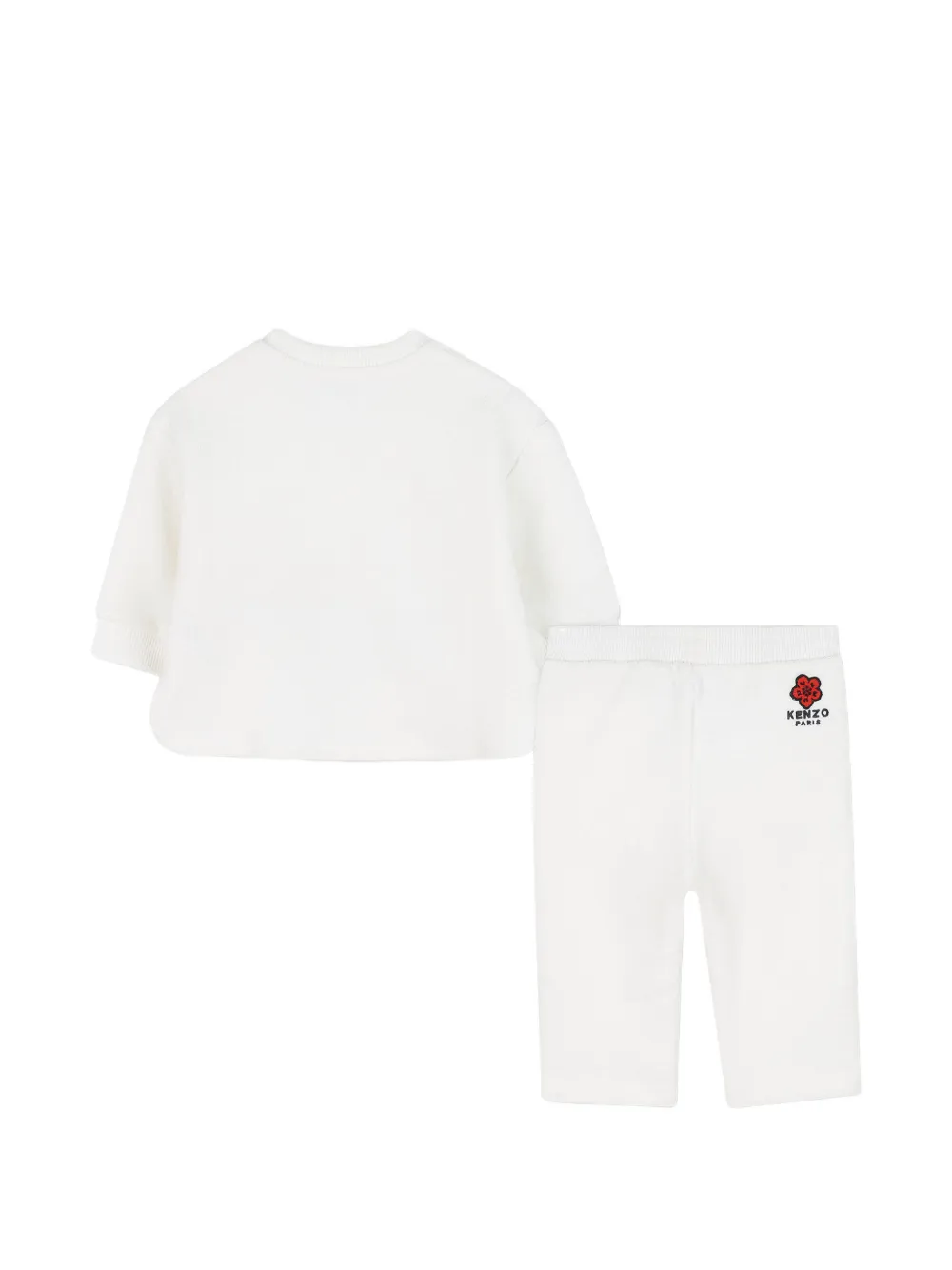 Детская одежда с цветочными аппликациями Kenzo Kids, белый — фото 2