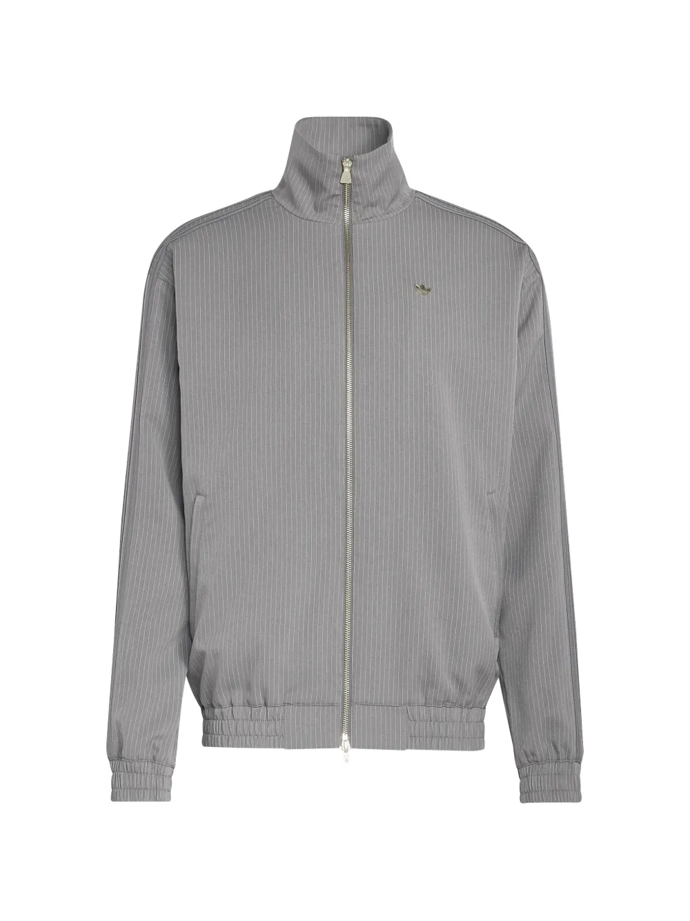 

Свитшот на молнии в тонкую полоску Adidas, серый