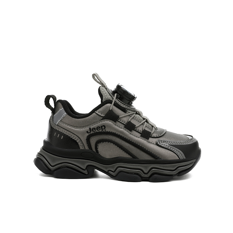 Беговые кроссовки Running Collection Cushioning Breathable Low top Gunmetal для детей Jeep, gunmetal leather — фото 3