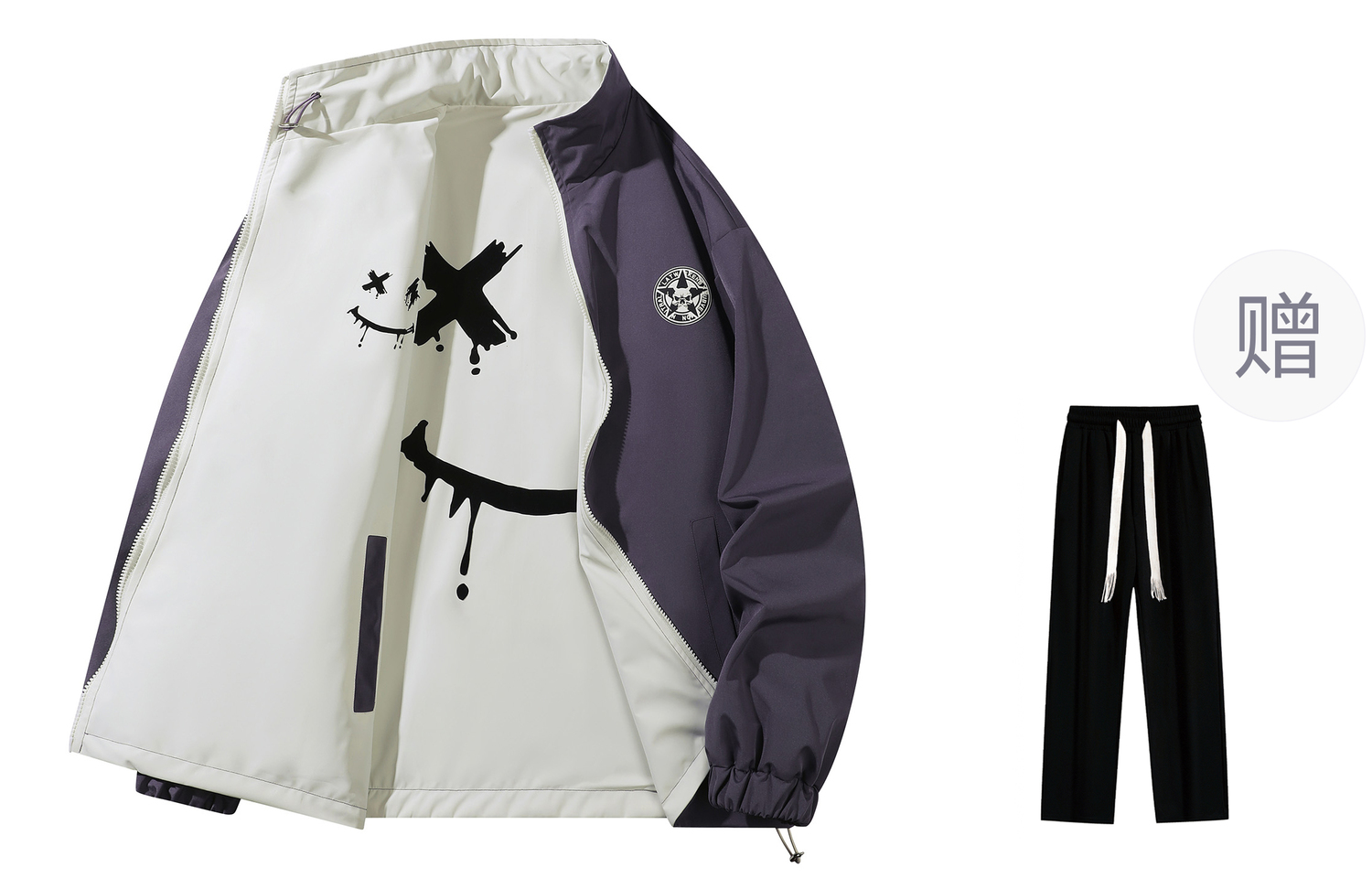 

LA'T.WEEKEND Куртка Fall Unisex, Purple (Includes Casual Pants)