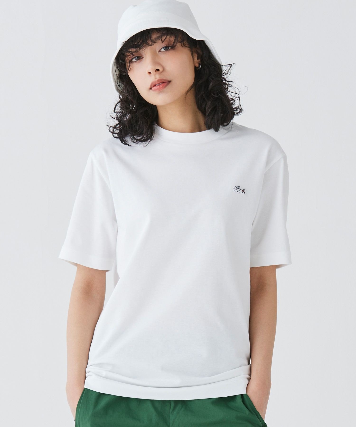 Футболка LACOSTE Контурные Часы, Белая