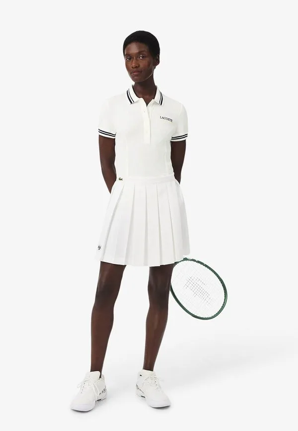 Рубашка поло Lacoste Blanc-V, приталенный крой, белый — фото 2