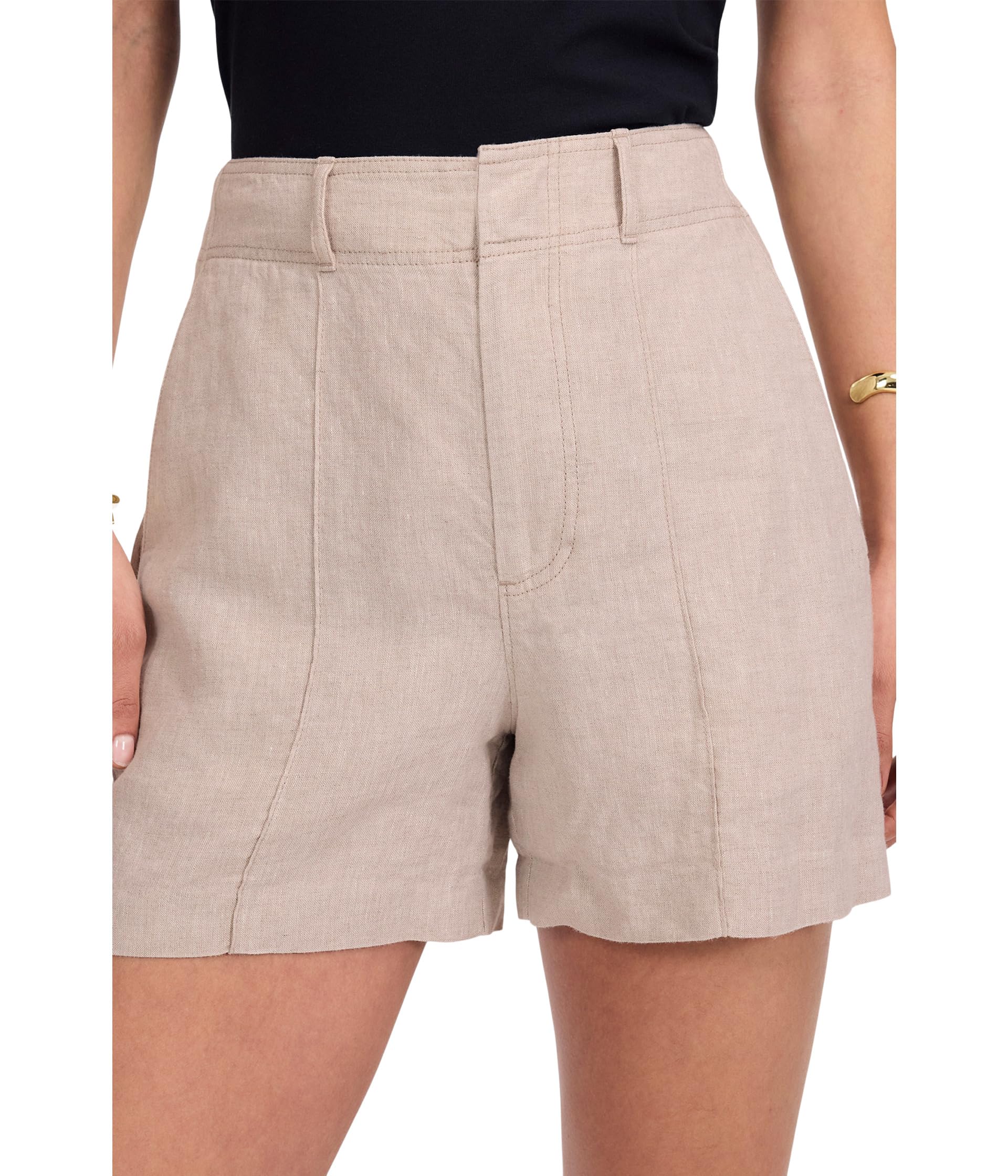 

Шорты Madewell Linen Trouser Shorts, Oat Color Linen
