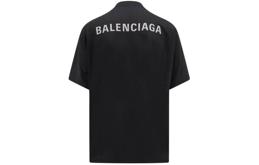 Футболка мужская Balenciaga Logo с короткими рукавами, черный — фото 2
