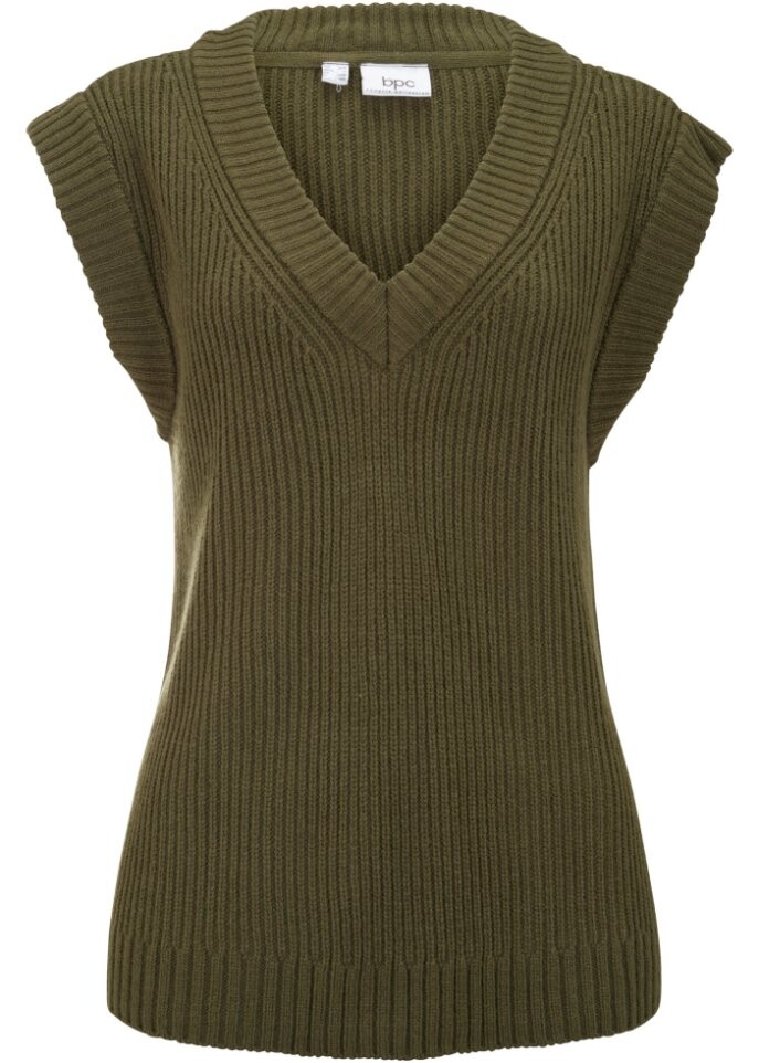 

Свитер-жилет Bpc Bonprix Collection, зеленый
