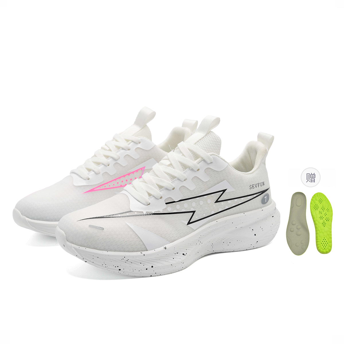 

7 SEVFUN Кроссовки унисекс низкие бело-синие асимметричные с латексной стелькой, цвет White Blue Mismatched[Includes Latex Insole]