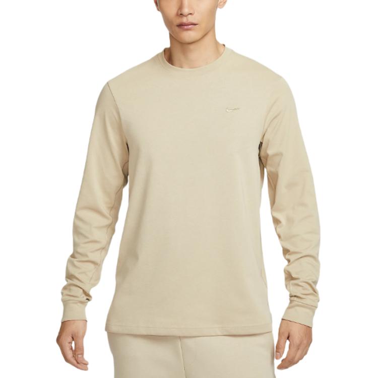 Мужская основная футболка Dri-FIT с длинным рукавом Nike, хаки — фото 2