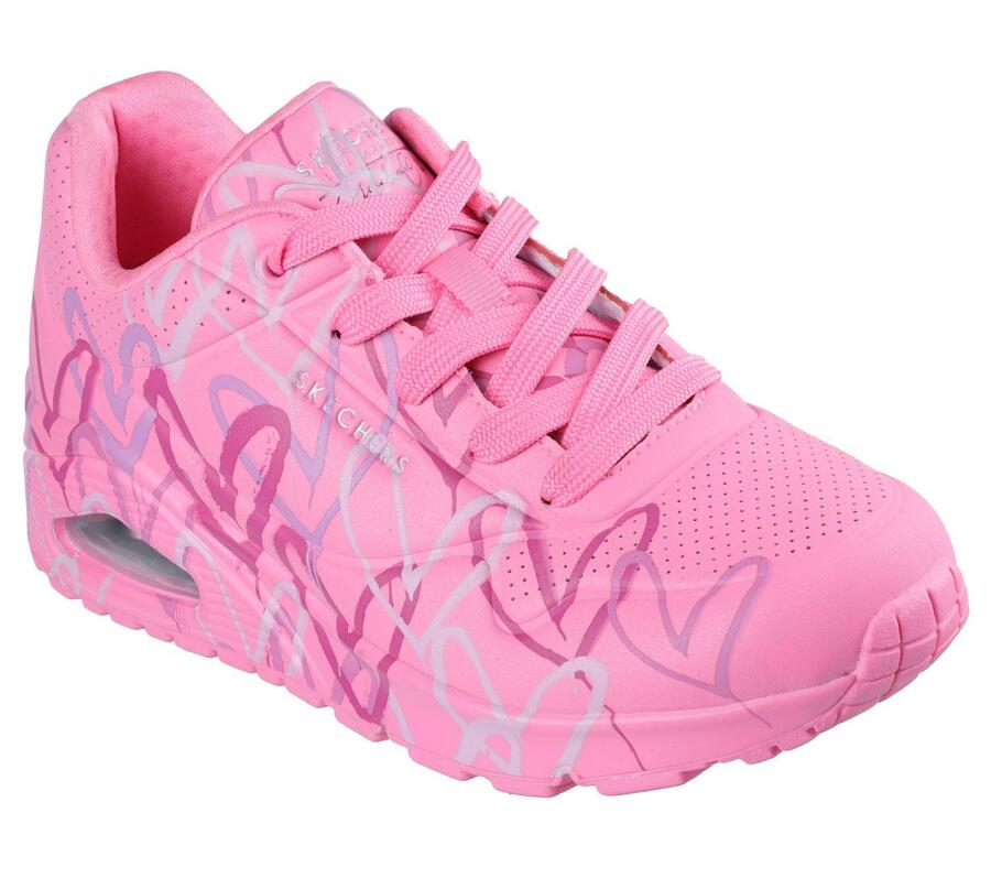 SKECHERS Женские кроссовки UNO SPREAD THE LOVE розовые