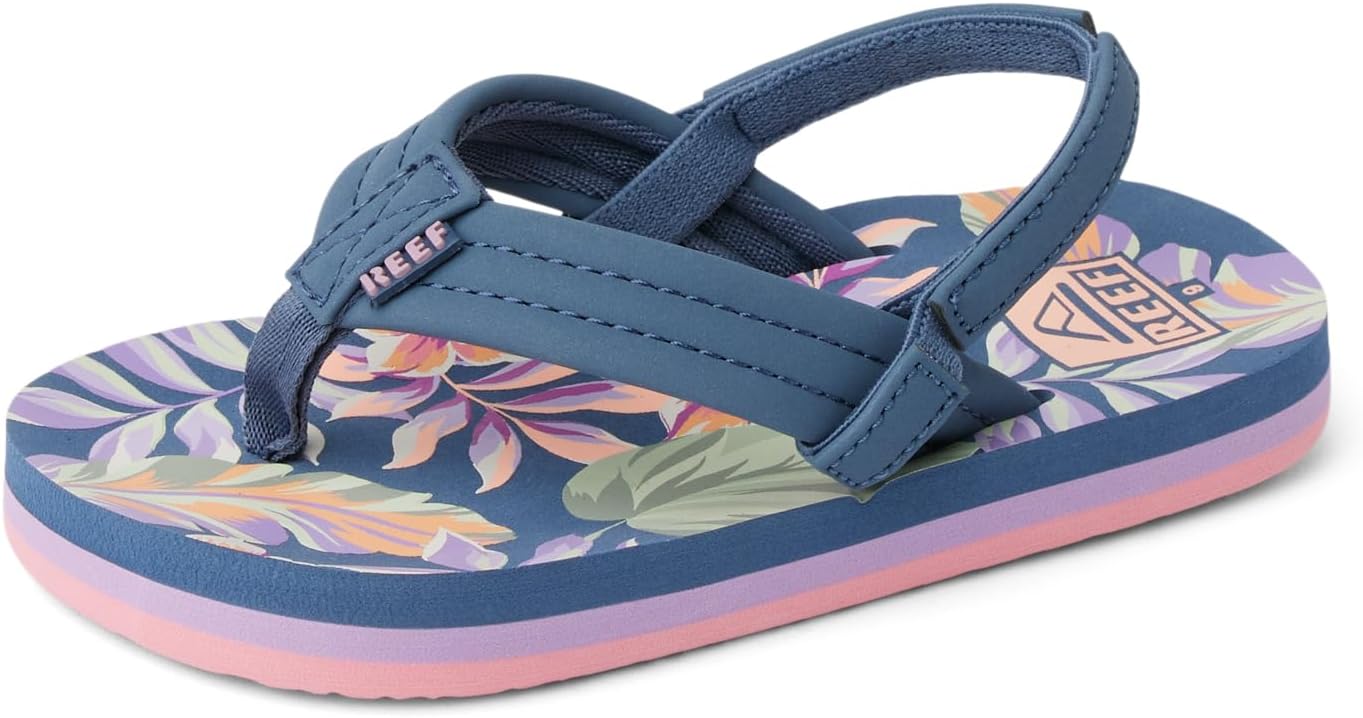 

Детские сандалии REEF для мальчиков, Kids Ahi, Toddler (1-4 Years) Indigo Tropical