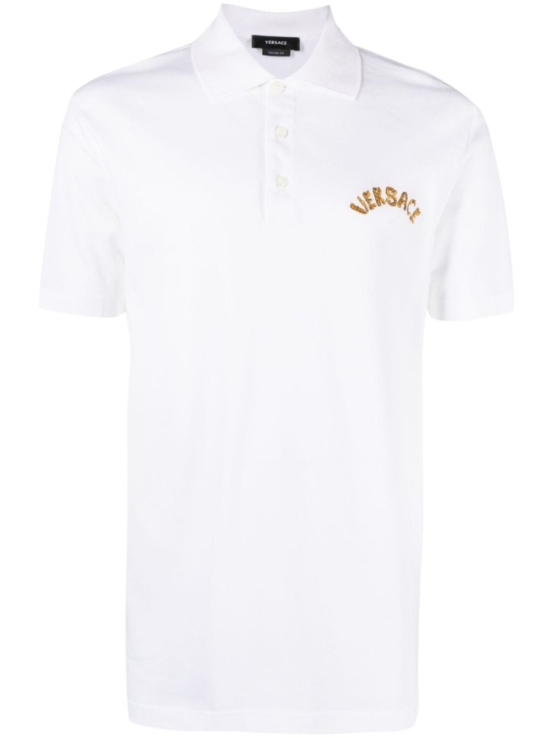 

Versace рубашка поло с узором Seashell Baroque, белый
