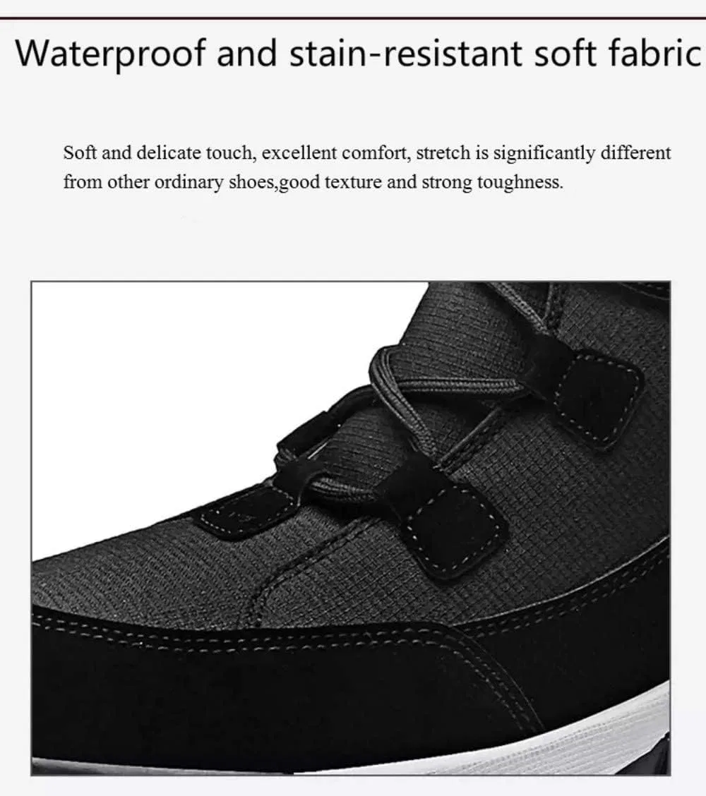 Уютные ботинки Asifn Herren Damen Stiefeletten Wasserdicht Anti-Rutsch Leichte, повседневные уличные ботинки Wandern Wandern Bequeme Schuhe, Black — фото 3