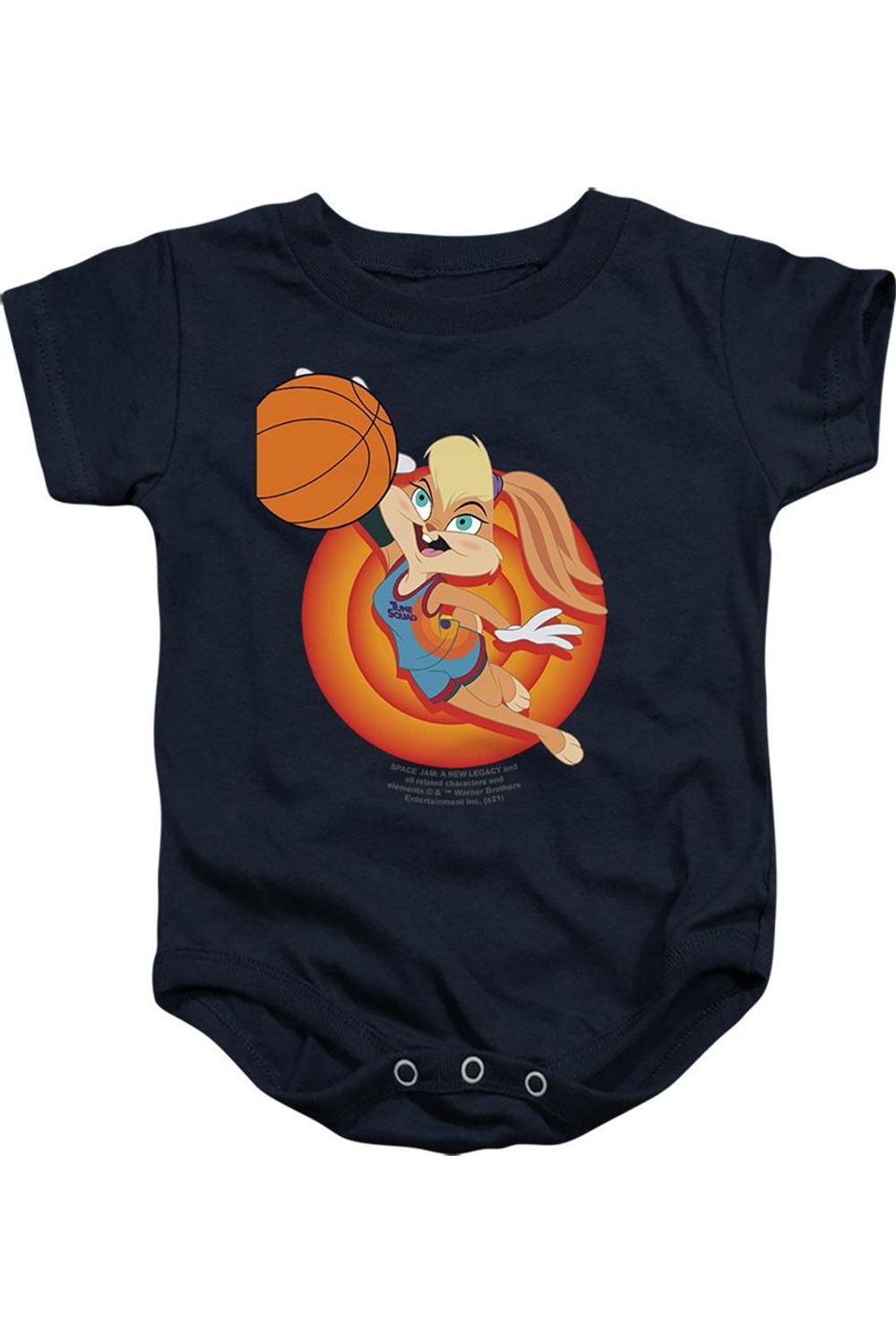 

Детский комбинезон "Лола Слэм" из фильма "Космический джем 2" на кнопках Gildan, темно-синий