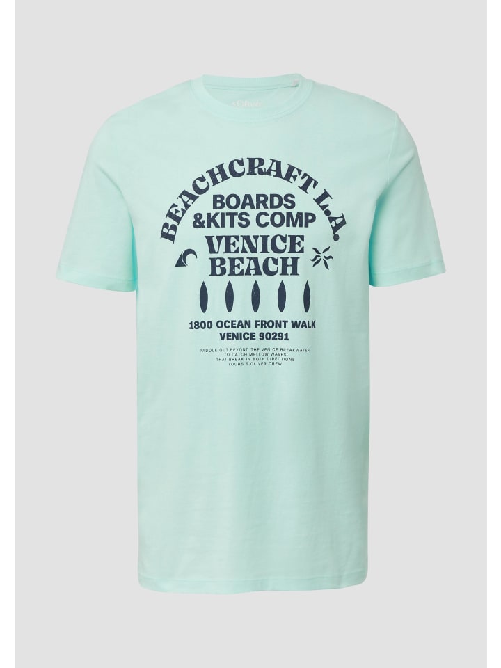 

Футболка цвета 65D1_светло-бирюзовый s.Oliver, Зеленый, Футболка цвета 65D1_светло-бирюзовый s.Oliver