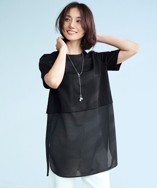 

Топ из прозрачного трикотажа ICB, черный