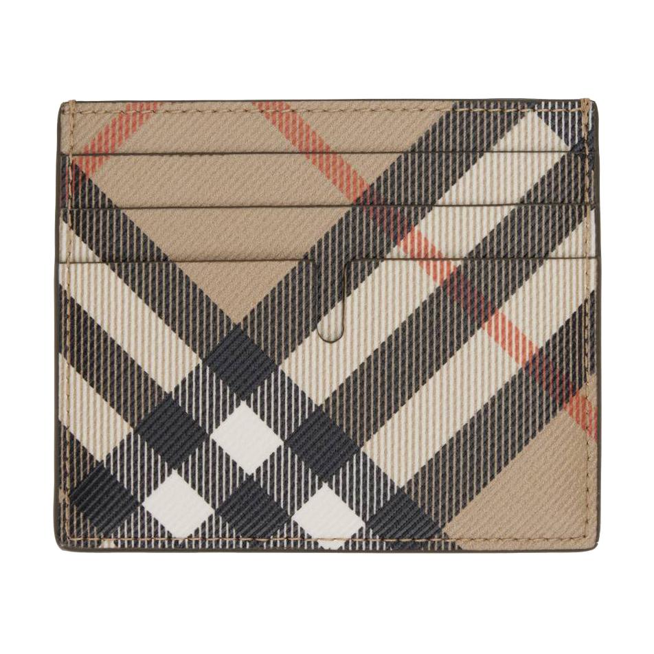 Держатель для карт из полиуретана, унисекс, верблюжий цвет Burberry, basic set (bag+dust bag) — фото 3