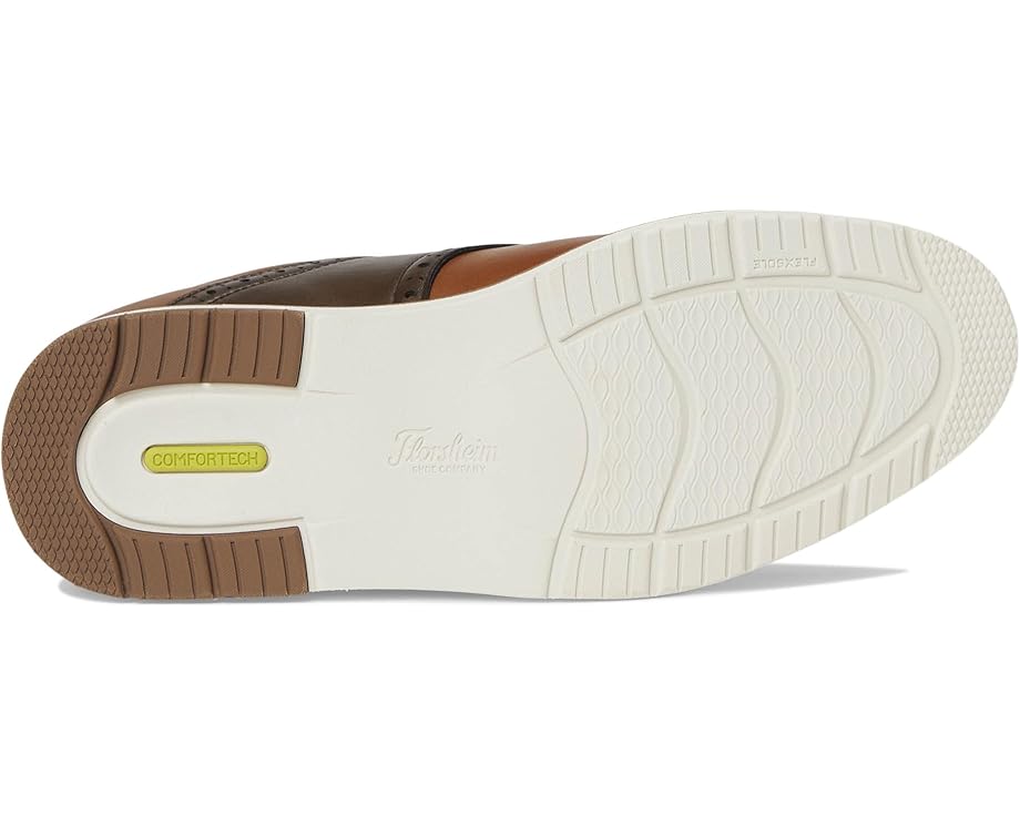 Мужские оксфорды Florsheim Kids Vibe Jr. Boys Plain Toe Saddle Shoe (Toddler/Little Kid/Big Kid), Cognac Multi — фото 3