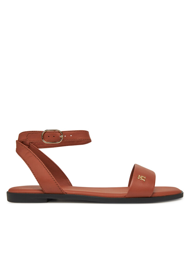 Сандалии Ankle Strap Leather Sandal FW0FW08422 Tommy Hilfiger, коричневый