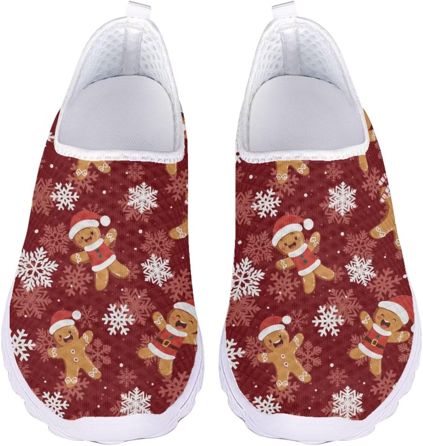 

Кеды Belidome Slip On Clipper для женщин и мужчин, повседневная комфортная обувь для ходьбы и бега, B Snowflake