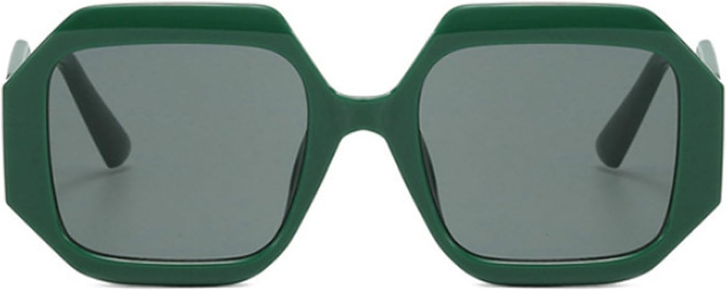 

Солнцезащитные очки в стиле ретро, ​​квадратные, для женщин и мужчин, винтажные многоугольные солнцезащитные очки, модные модели, защита от ультрафиолета UV400 mincl, Green