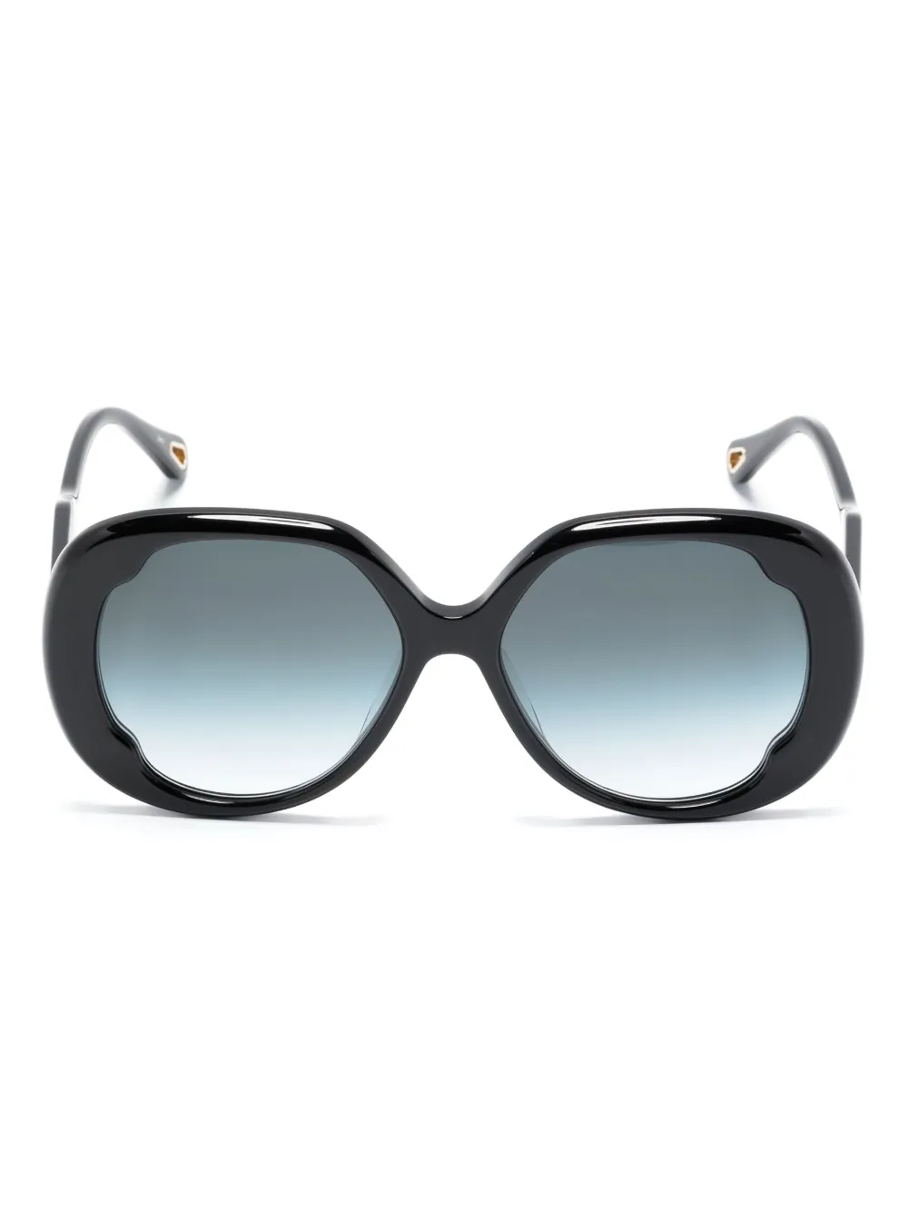

Солнцезащитные очки в массивной оправе с логотипом Chloé Eyewear, черный