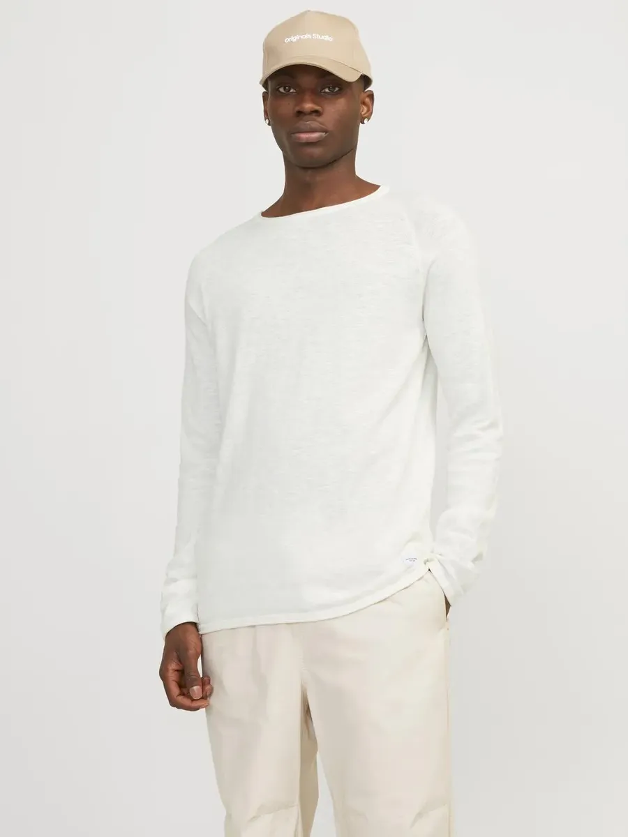 

Вязаный свитер Jack & Jones "JJELINEN KNIT CREW NECK SN", цвет Cloud Dancer