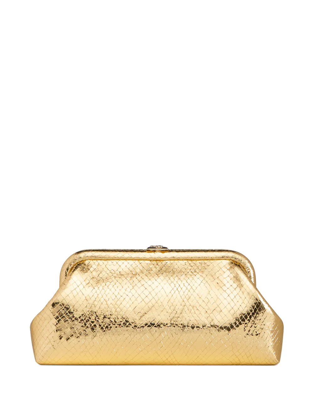 

Фактурный клатч с эффектом металлик JIMMY CHOO, золотой