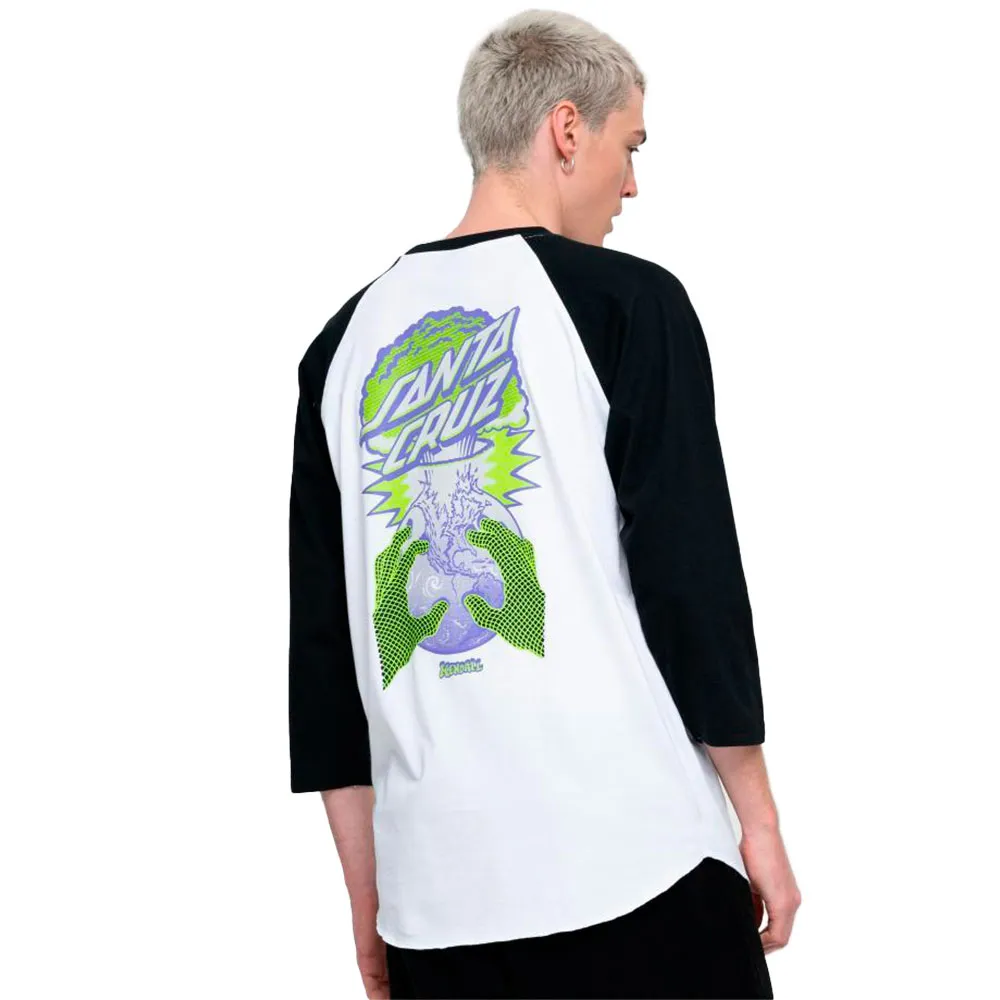 

Футболка Santa Cruz Top kendall eotw dot baseball 3/4 sleeve, белый