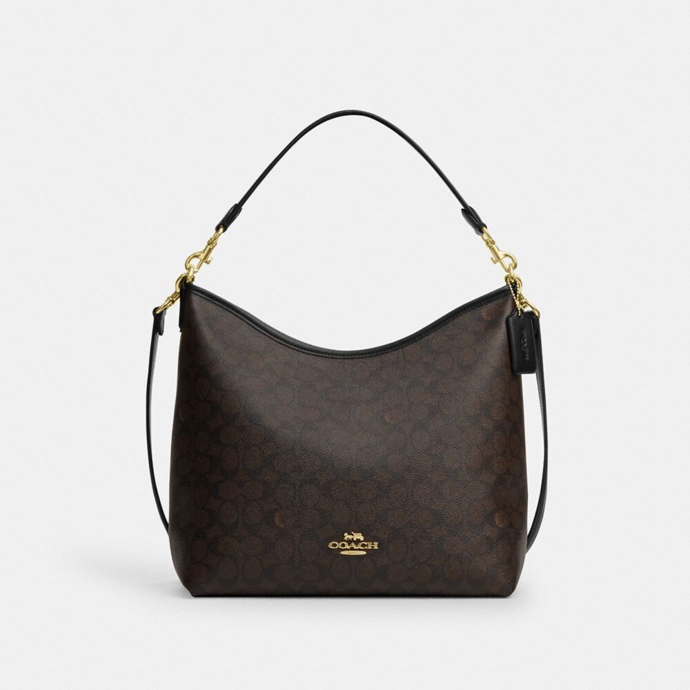 

Сумка через плечо Coach Laurel Large Shoulder Bag, золотой/ореховый/черный
